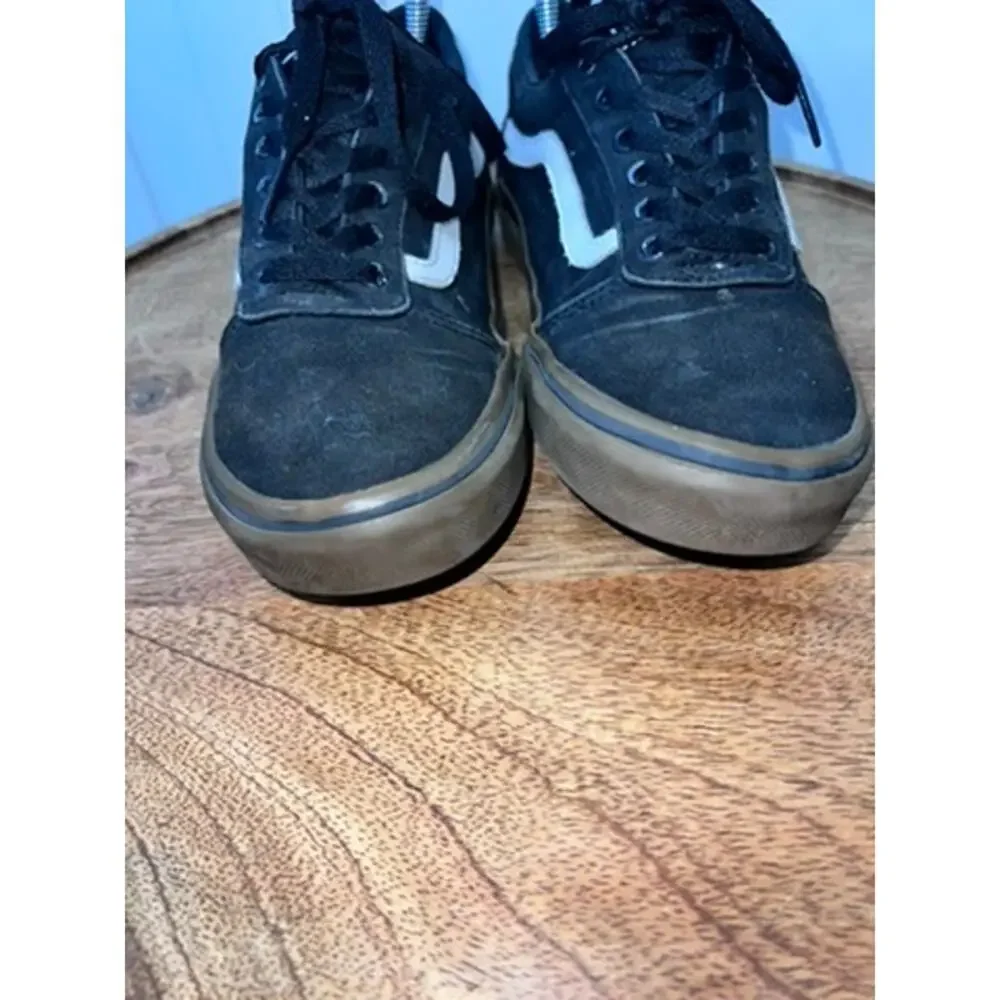 Vans Youth Ward Black Canvas Sneakers‎ Casual Skateboarding Shoes Size 5